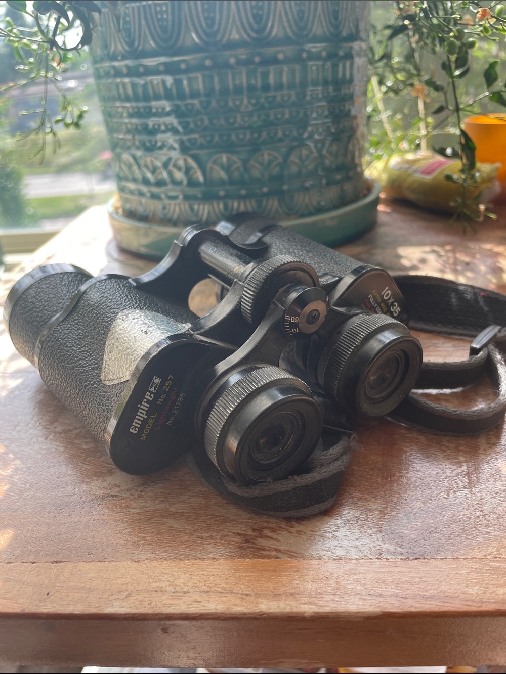 10x35 Black Compact Binoculars — Rugged Field Optic
